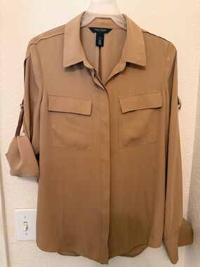 White House Black Market Tan Blouse